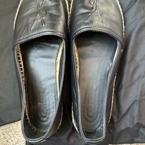 YSL Black Espadrille Flats